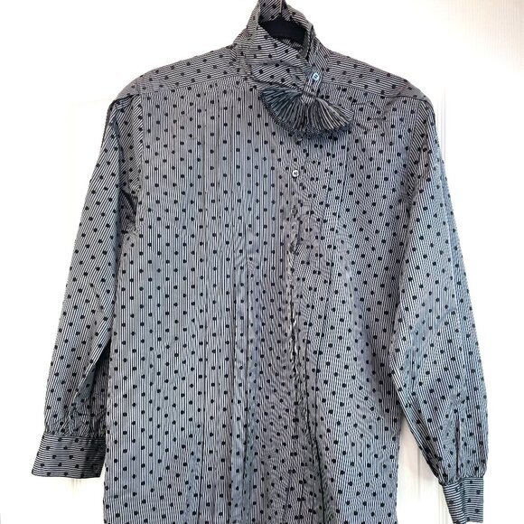 Vint Escada MargarethaLey Womens Silk Long Sleeve Blouse Size 34 Made in Germany - Picture 1 of 15